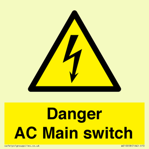 Danger AC Main switch 